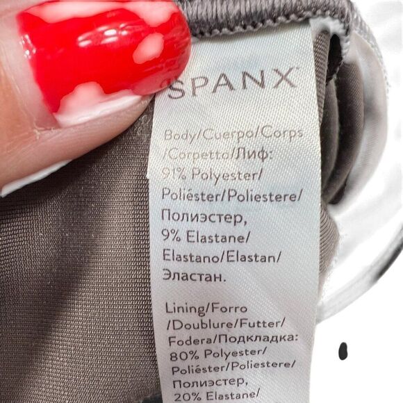 Spanx Womens High-Waisted Velour Leggings Grey Size 1X - Picture 4 of 6